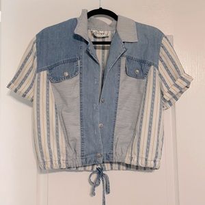 Vintage Tri Pattern Denim Shirt